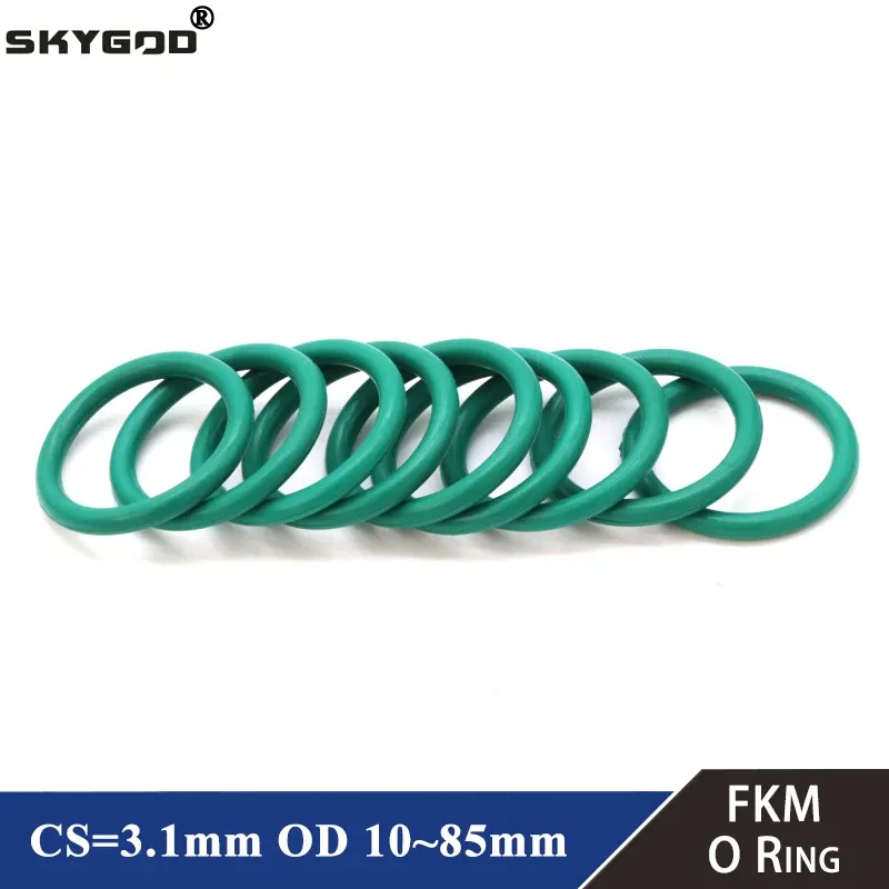 

10 шт. уплотнительное кольцо из фторкаучука зелёного цвета Rubber O Ring 3.1mm