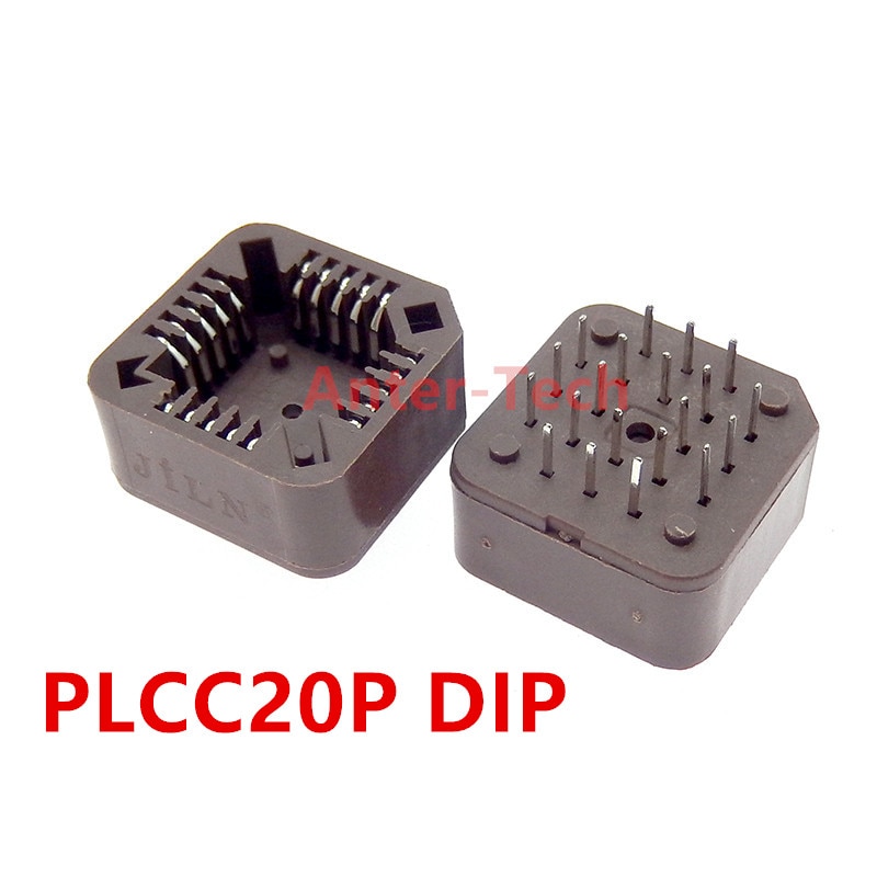 

Соединитель PLCC IC Socket DIP 20PINS PLCC-20 NEW DIP PLCC-20 IC chip carrier PLCC-20 IC chip