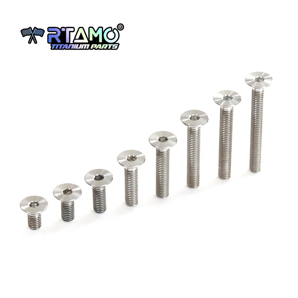 

RTAMO M5X10-40 Титановый болт с потайной головкой и шестигранной головкой, винт для мотоцикла и велосипеда (1 шт.)