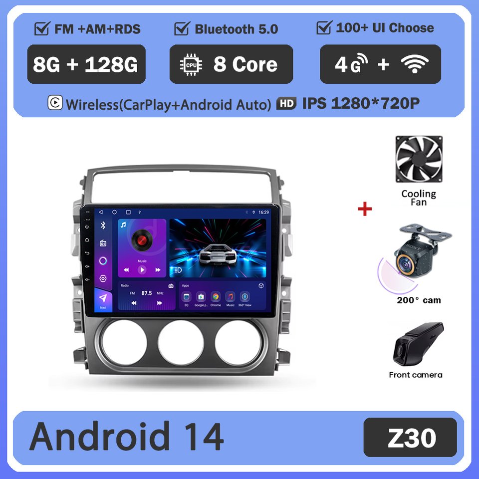 

Экран 2K Android 14 для Suzuki Liana 1 2004-2008 Автомобильный радиоприемник Мультимедийный видеоплеер Навигация GPS без 2din DVD головное устройство