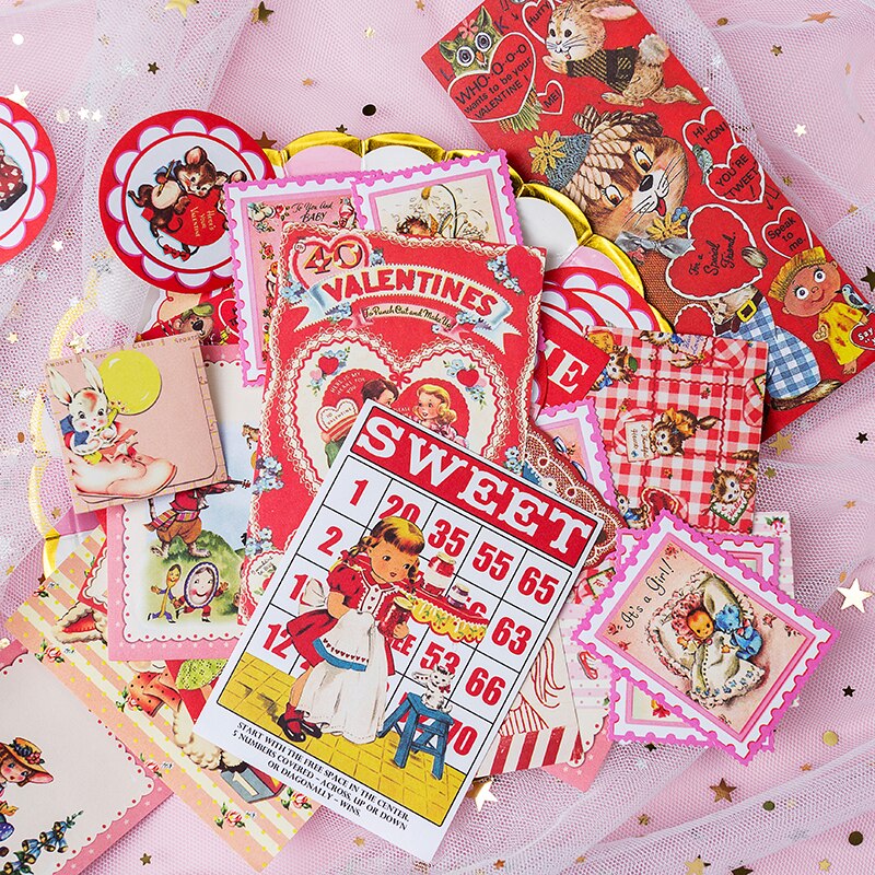 

55PCS Retro doll Stickers Crafts And Scrapbooking stickers kids toys book Decorative sticker DIY Stationery