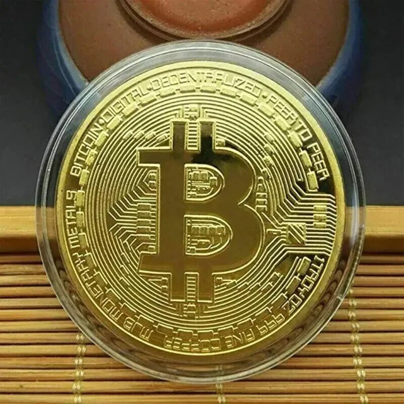 

Коллекционная золотая монета Bitcoin Casascius