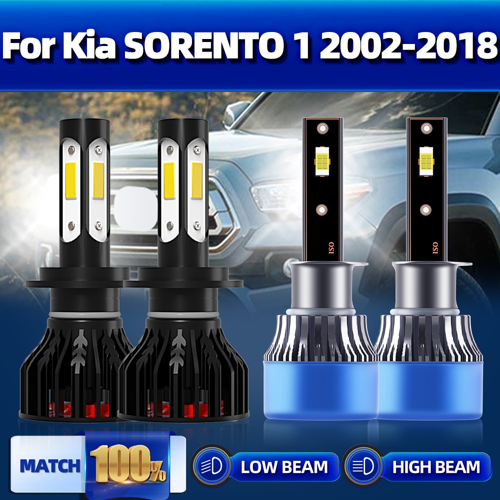 

Светодиодные лампы для фар 40000LM Автомобильные фары 12V 6000K Turbo автомобильная лампа для Kia SORENTO 1 2002-2011 2012 2013 2014 2015 2016 2017 2018