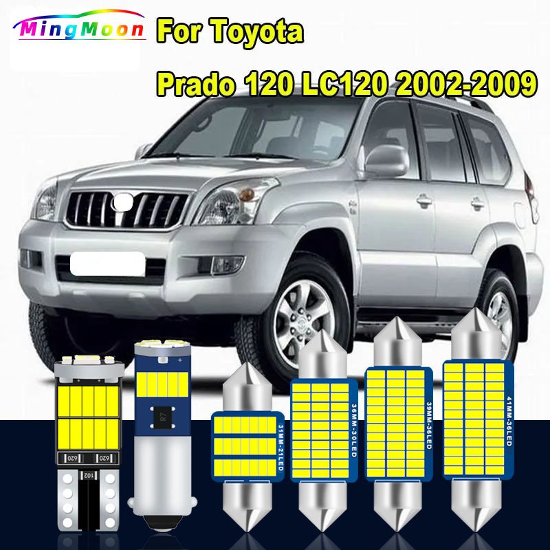 

Аксессуары для интерьера Toyota Prado 120 LC120 2002 2003 2004 2005 2006 2007 2008 2009, 17 шт.