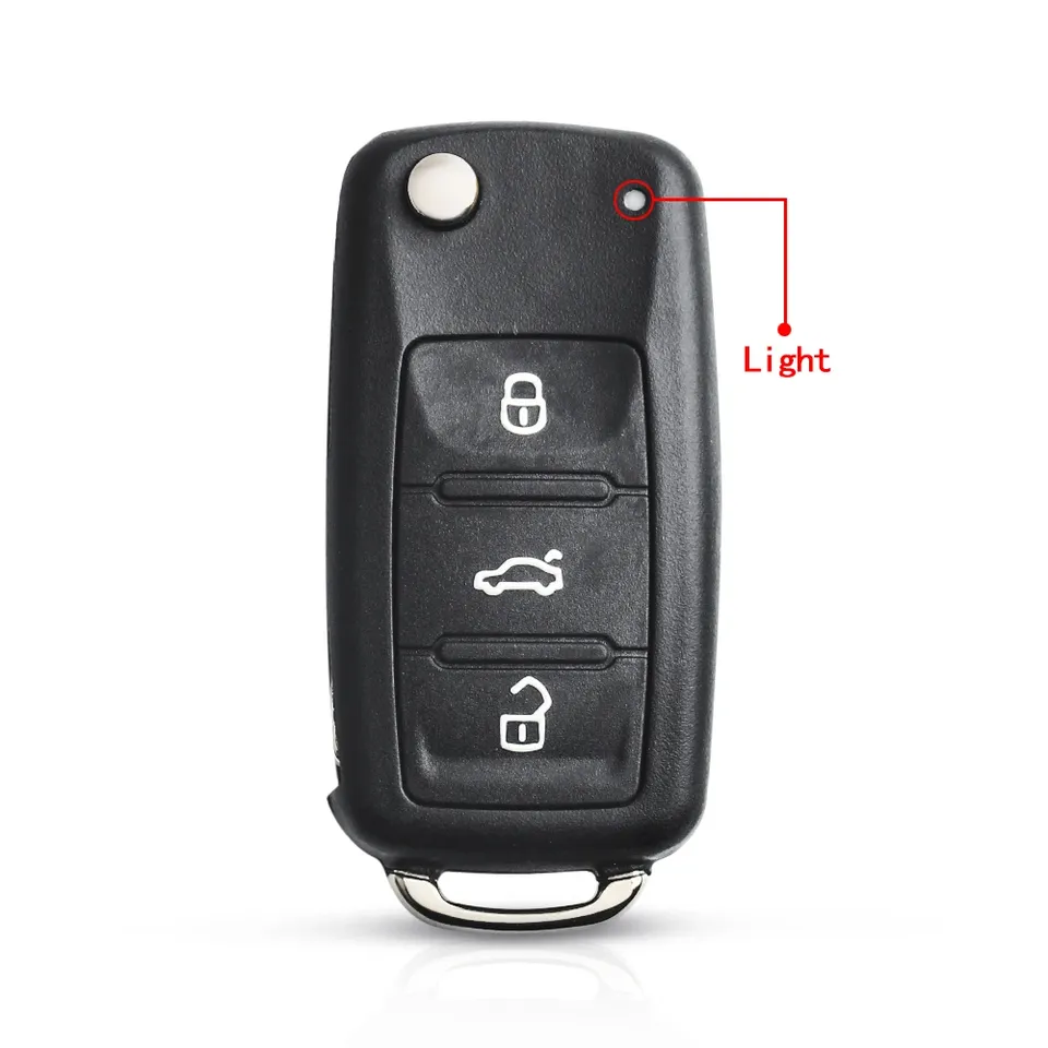 

KEYYOU 1 шт. новый чехол для ключей от автомобиля брелок для VW Volkswagen Golf Mk6 Tiguan Polo Passat CC SEAT Skoda Octavia 3 кнопки