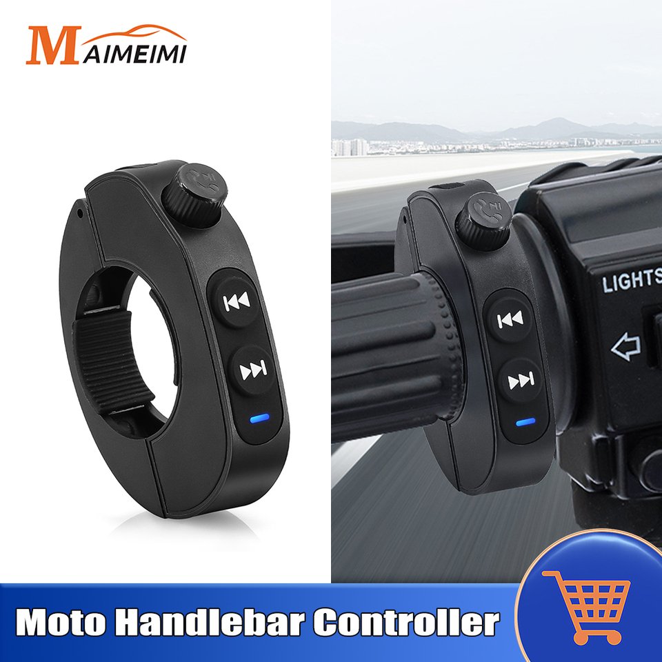 

Руль мотоцикла, медиаконтроллер, переключатель на рулевых колесах, Bluetooth-совместимый беспроводной медиа-пульт дистанционного управления для смартфона