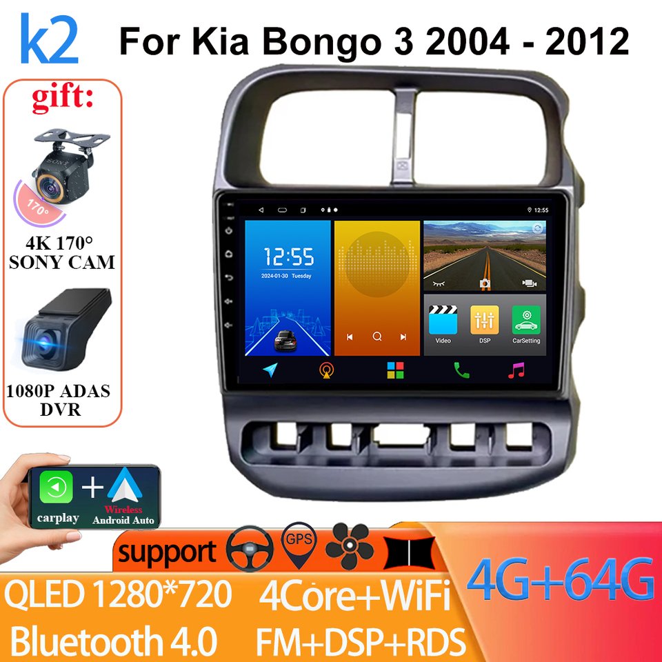 

Android авто радио для Kia Bongo 3 2004-2012 CarPlay автомобильный мультимедийный плеер навигация GPS DSP без 2din DVD стерео головное устройство