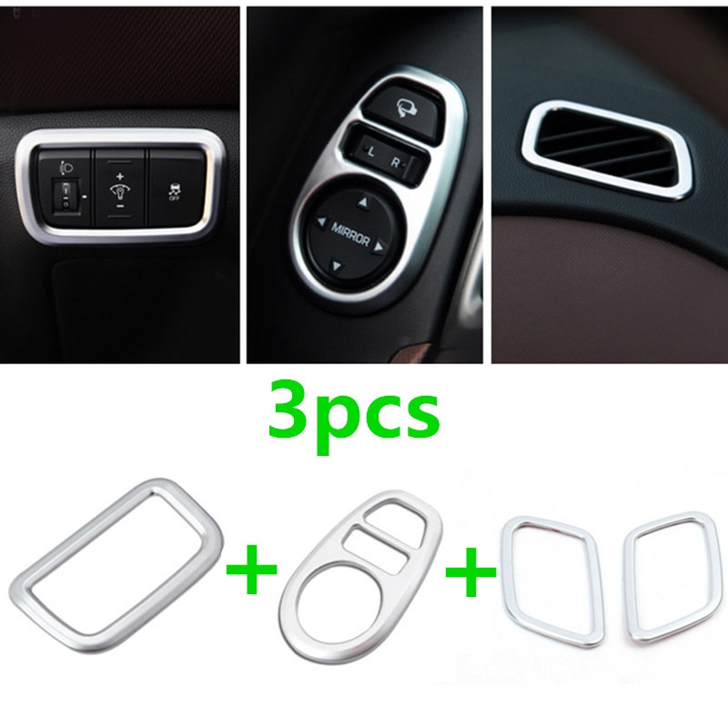 

Аксессуары для Hyundai ix25 Creta 2018 2019 ABS хромированные внутренние молдинги рамка для переключателей, крышка, Накладка для стайлинга автомобиля