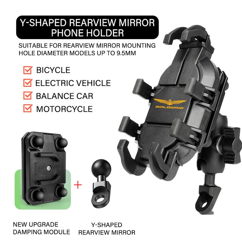 

Для YHONDA Goldwing 1800 GL1800 GOLDWING 1800 2006-2024 2025 логотип держатель мобильного телефона GPS подставка кронштейн аксессуары для мотоциклов