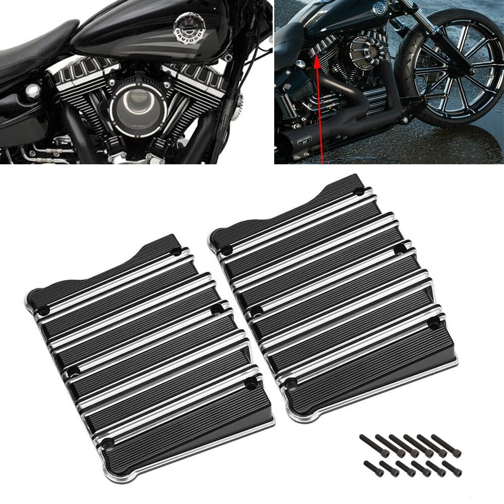 

Черные алюминиевые Чехлы для мотоциклетных коробок с ЧПУ для Harley Twin Cam Dyna Softail 1999-2017 2016 2015 2014 2013