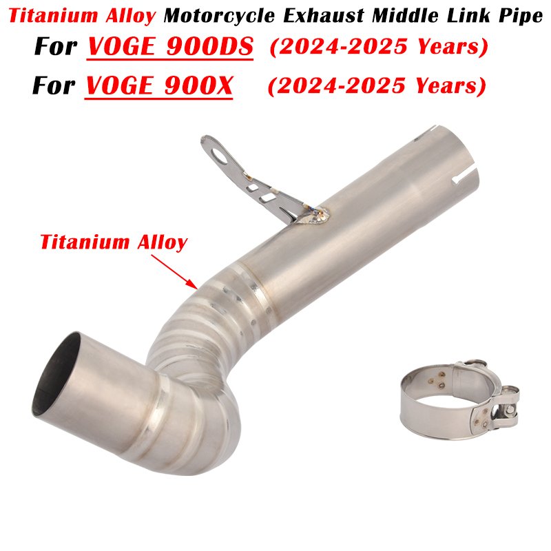 

Для VOGE 900X 900DS 900 DS X DSX 2024 2025 мотоциклетная выхлопная труба Escape, модифицированный оригинальный глушитель, среднее звено из титанового сплава