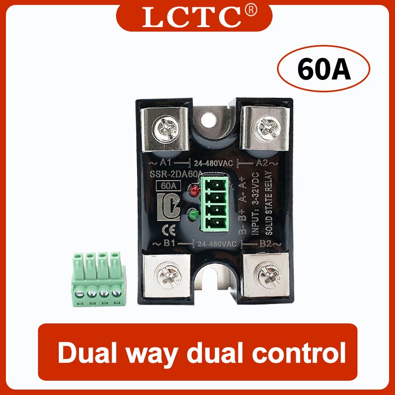 

leichuangtec SSR-2DA10A 25A 40A Твердотельное реле