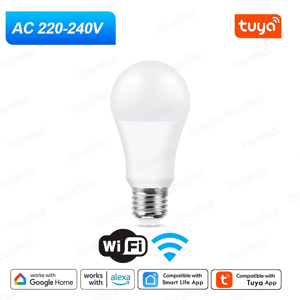 

Умная LED лампа Excellux E27 WiFi RGB 15Вт