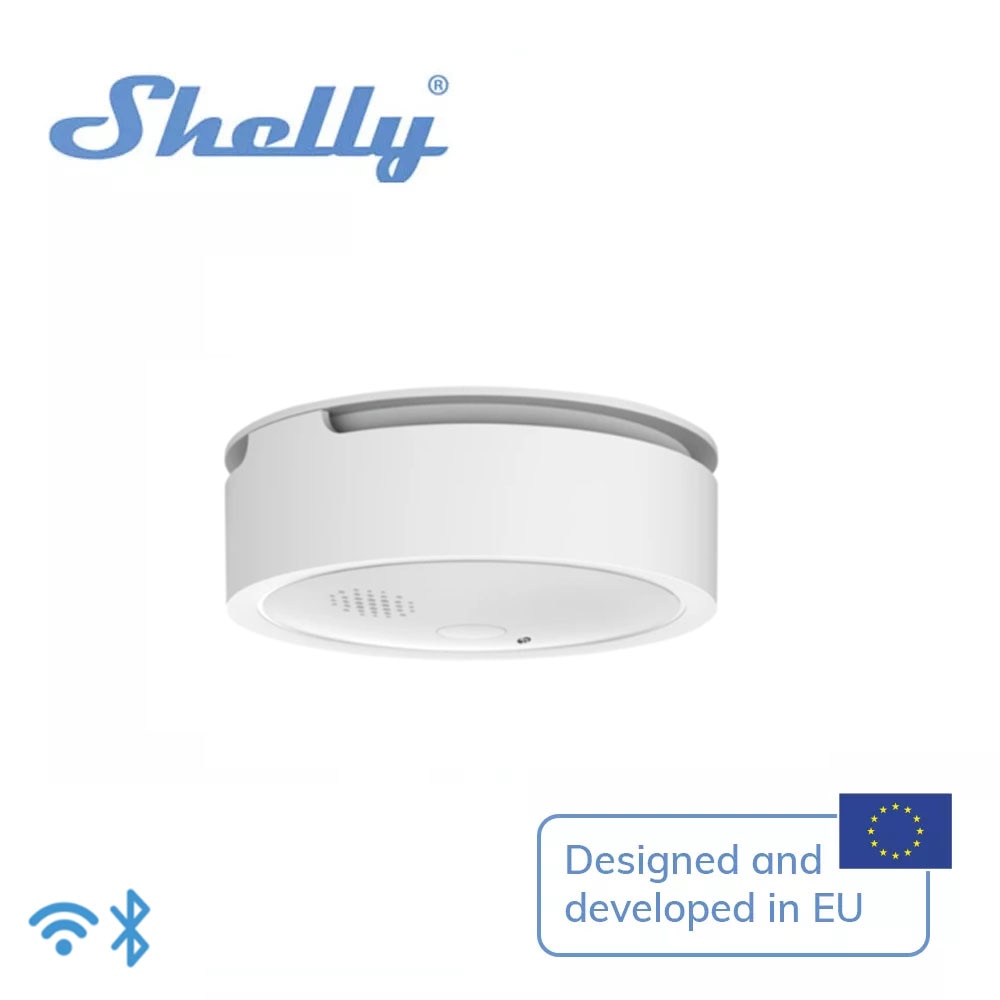 

Умная Wi-Fi фотоэлектрическая дымовая сигнализация Shelly Plus для обнаружения медленных пожаров