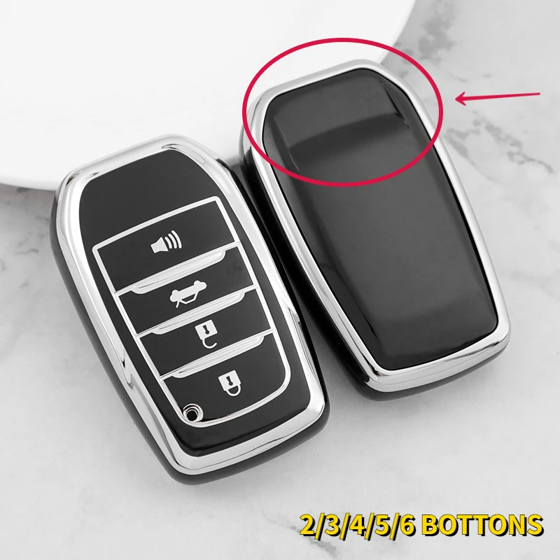 

Серебристый ТПУ чехол для автомобильного ключа для Toyota Fortuner Rav4 Highlander Yaris Auris Camry Land Cruiser Prado 150 Mark X Venza