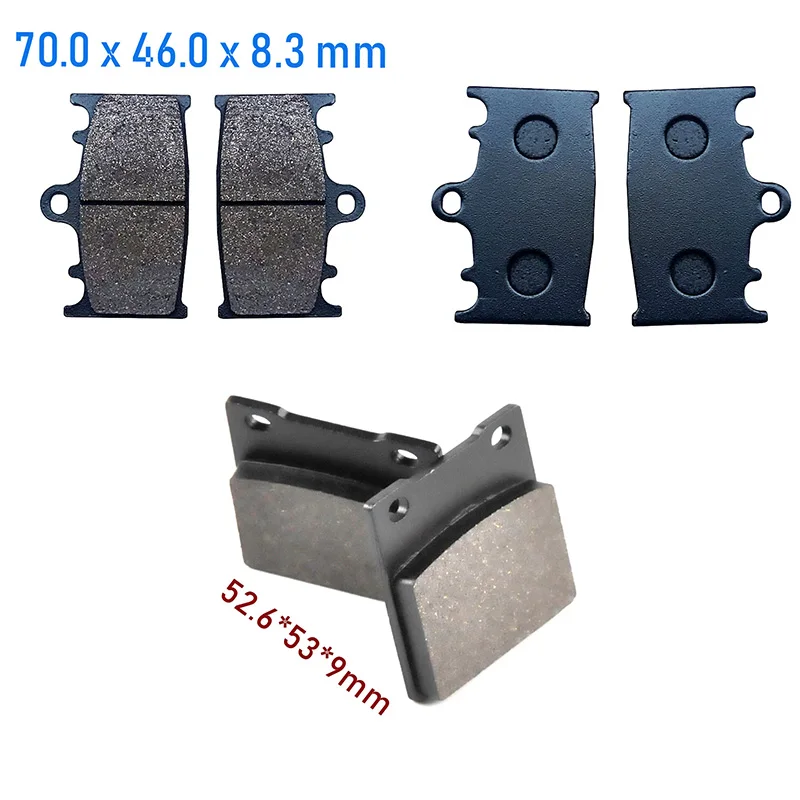 

3 шт., передние тормозные колодки для Kawasaki ZX7 ZX750R Ninja 89-95 ZXR750 89-90 ZXR750R 93-95 ZZR1100 ZX1100 93-01 ZZR1200