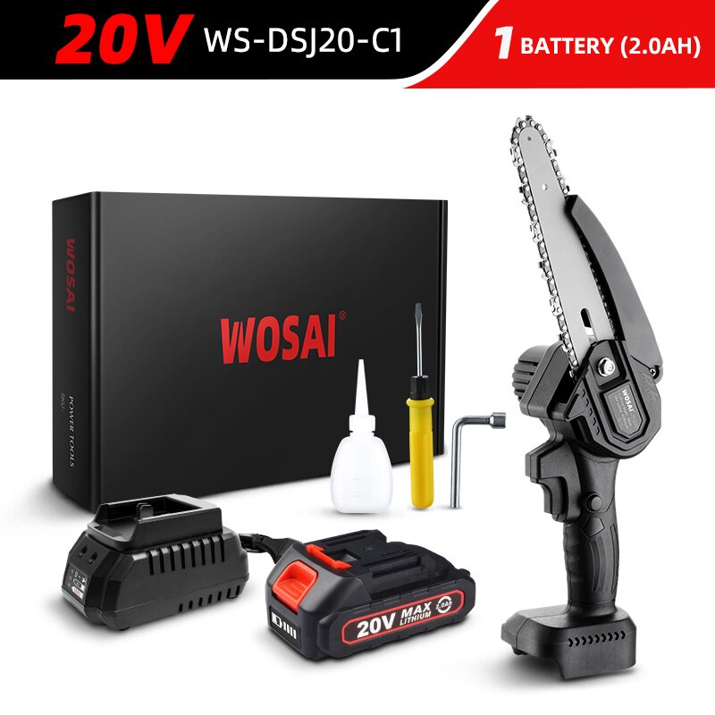 

Электрическая цепная пила WOSAI 20В 6 дюймов