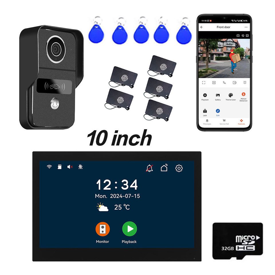 

Видеодомофон HSmart HD 10 дюймов