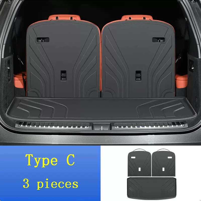 

Подкладка для багажника Li Lixiang L9 2022 2023, коврик для багажника из ТПЭ, напольный поднос, подкладка для спинки заднего сиденья, аксессуары
