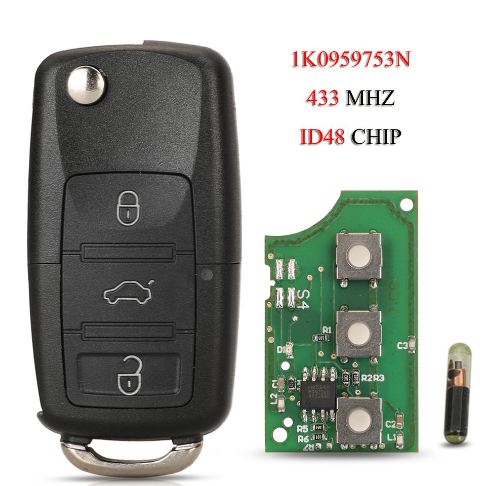 

Jingyuqin 7N5837202 / 1K0959753N дистанционный умный Автомобильный ключ для VW Golf Polo Jetta Skoda Octavia Superb Yeti 3 кнопки 434 МГц ID48 чип