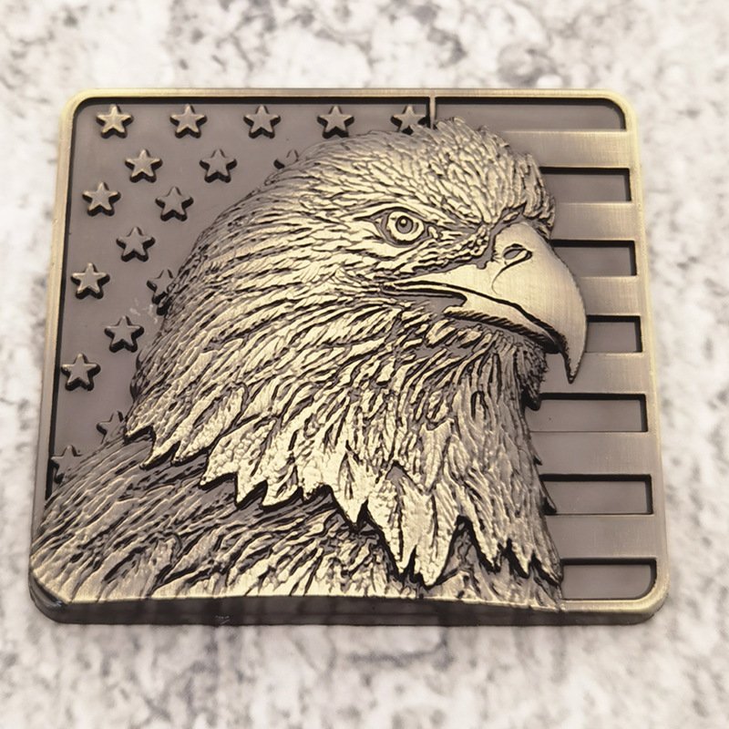

1 шт., металлическая наклейка с американским Орлом и флагом США