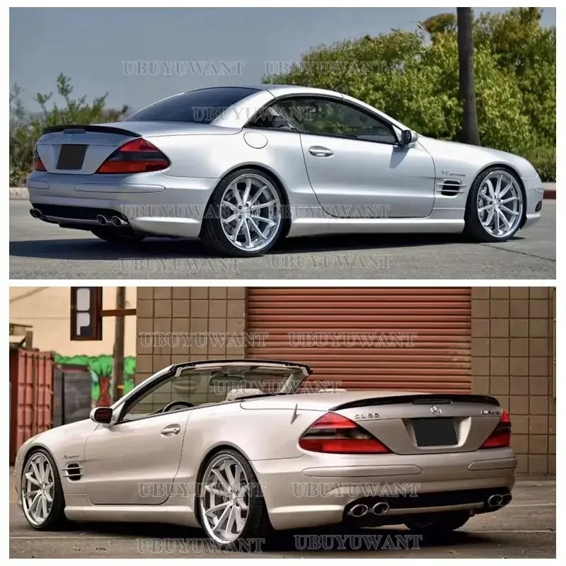 

Для Mercedes Benz SL-Class R230 SL350 SL500 SL55 SL63 2001 2007-2012 AMG Style FRP/настоящий спойлер из углеродного волокна, задний спойлер багажника