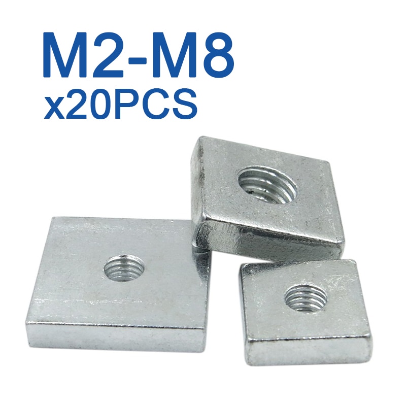 

Гайки квадратные оцинкованные AZKD M3 M4 M5 M6