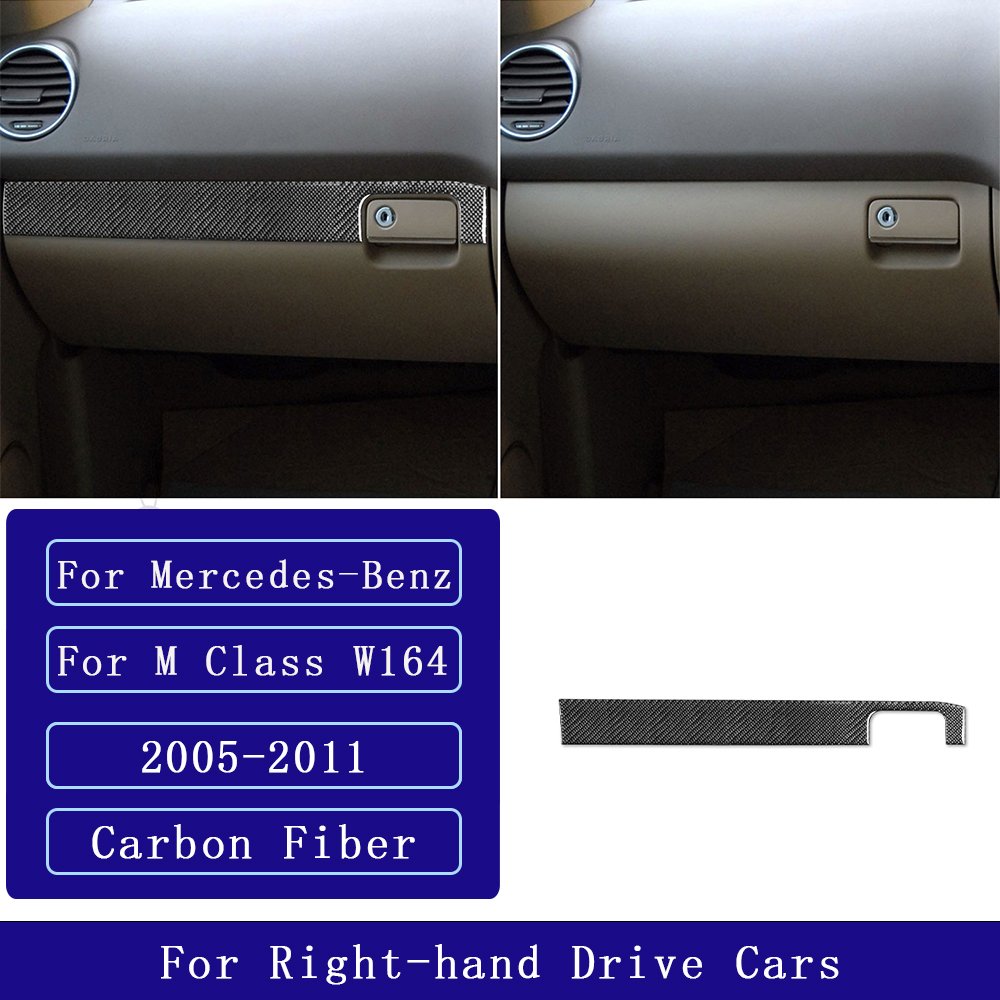 

Для Mercedes-Benz M Class W164 2005-2011 углеродное волокно Copilot перчатки панель полоса автомобильные аксессуары для интерьера декоративная наклейка