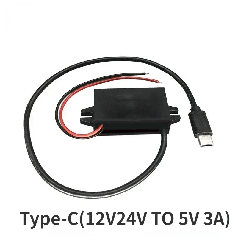 

12V24V to 5V 3A DC-DC USB понижающий источник питания, выходной адаптер 15 Вт, автомобильный преобразователь питания с обратной защитой