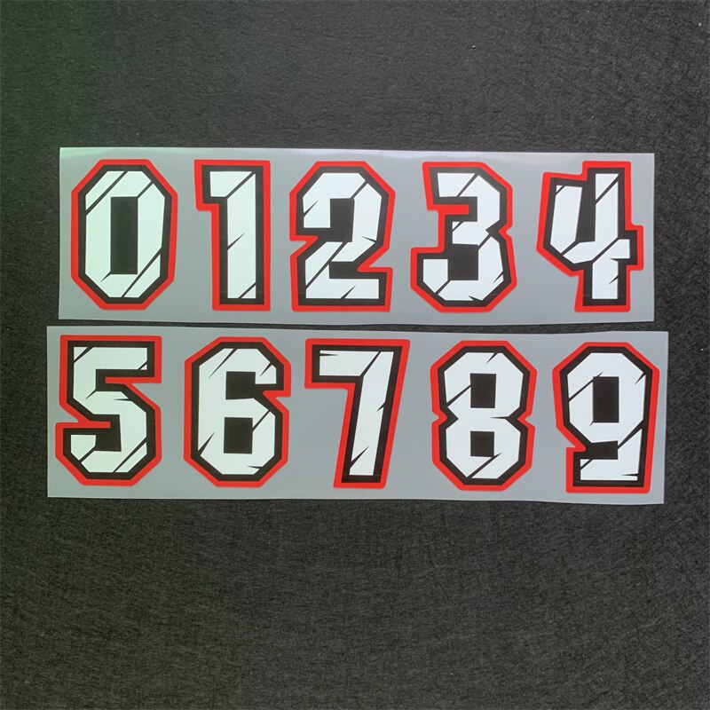 

Наклейки с цифрами 0-9 от 0 до 9 для гоночных цифр, 0123456789, виниловые наклейки для шлема, аксессуары для мотоциклов, наклейки, наклейки для автомобиля