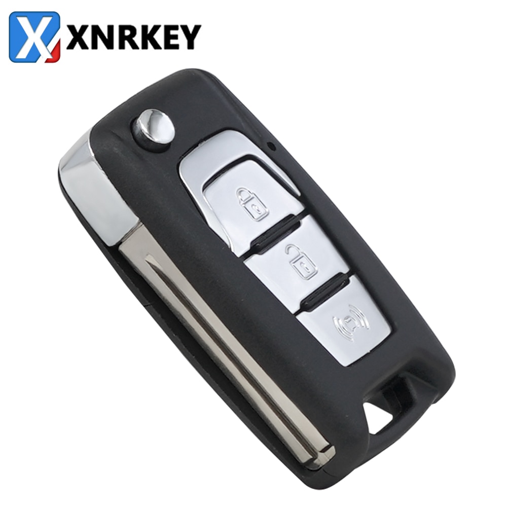 

XNRKEY 3-кнопочный откидной пульт дистанционного управления автомобильный ключ для Ssangyong Korando Новый Actyon C200 2016 2017 складной ключ