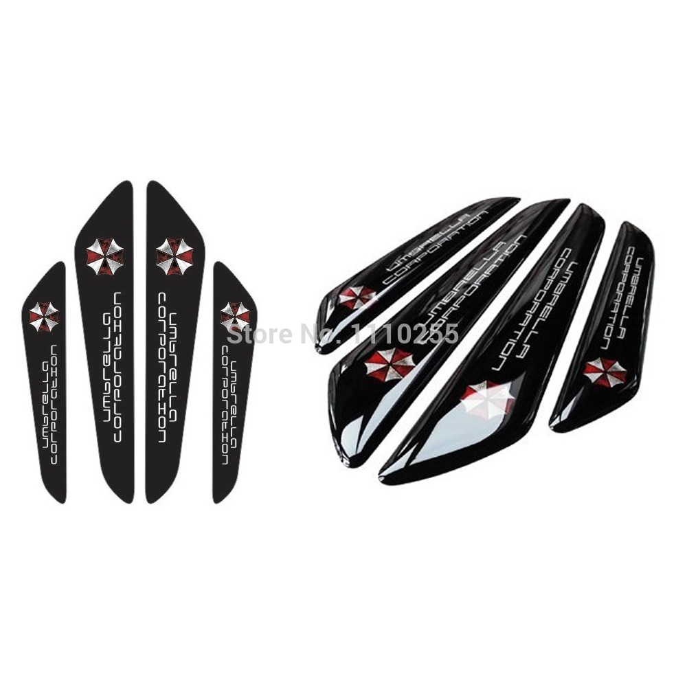 

4 x Aliauto Umbrella Corporation, 3d защита края двери автомобиля от царапин, Защита бампера для Ford, Chevrolet, Volkswagen Honda