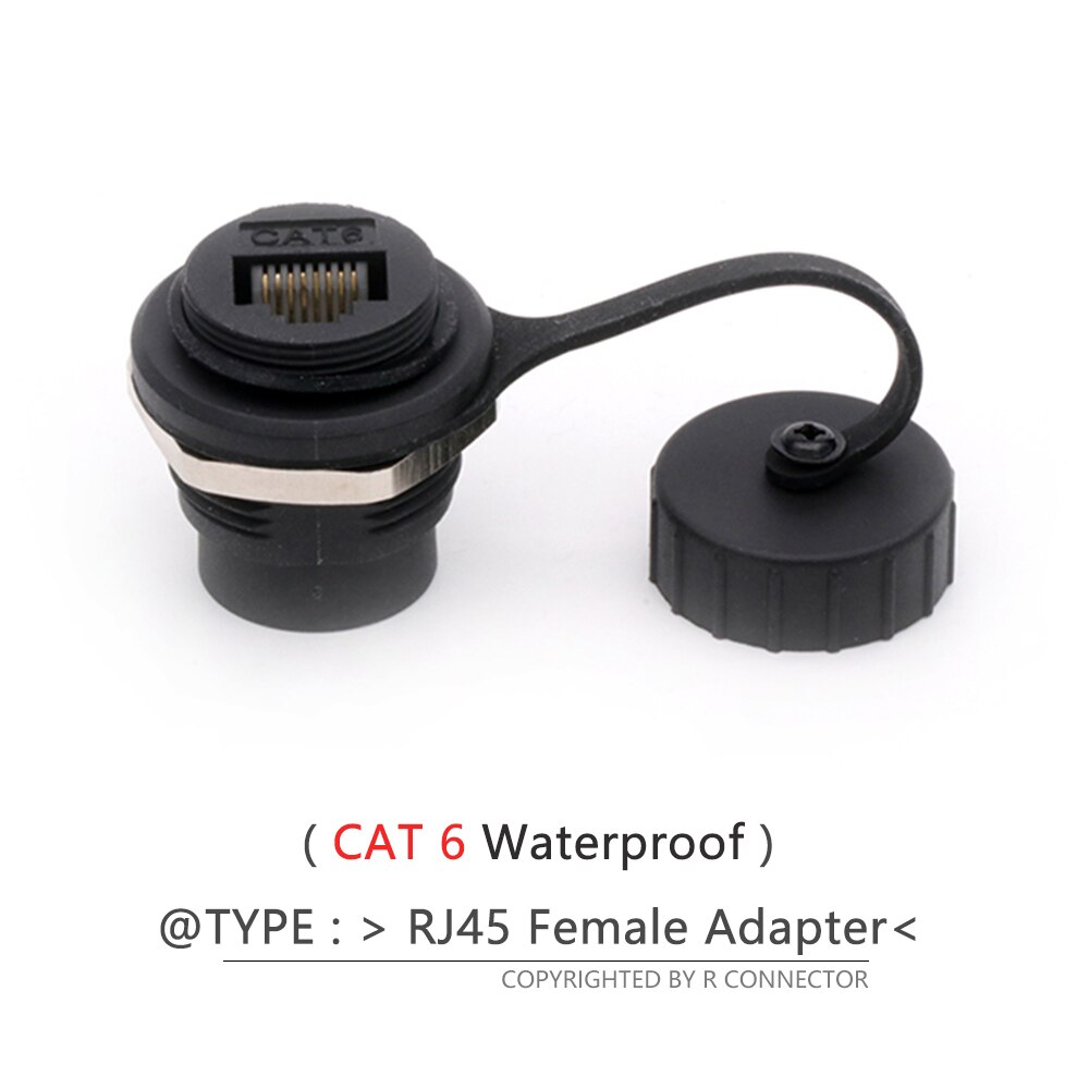 

1 шт., адаптер RJ45 CAT.6/CAT.6A, сетевой разъем D-типа, гнездовые розетки RJ45, 8P8C, водонепроницаемый/защитный