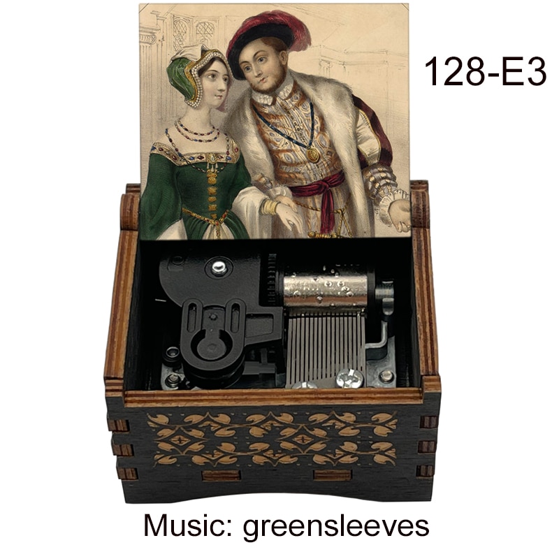 

Механическая музыкальная шкатулка Greensleeves из дерева