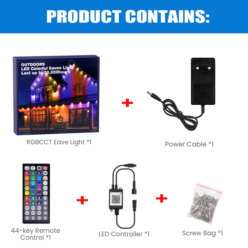 

KISUFU RGB Bluetooth светодиодная гирлянда для улицы 30/90 м