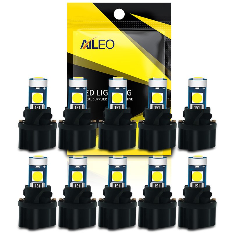 

AILEO 10 шт. светодиодная лампа T5 W3W W1.2W PC74 PC37 PC118 Супер яркий автомобильный индикатор обогрева приборной панели клиновой светильник Автоматическая лампа для инструментов