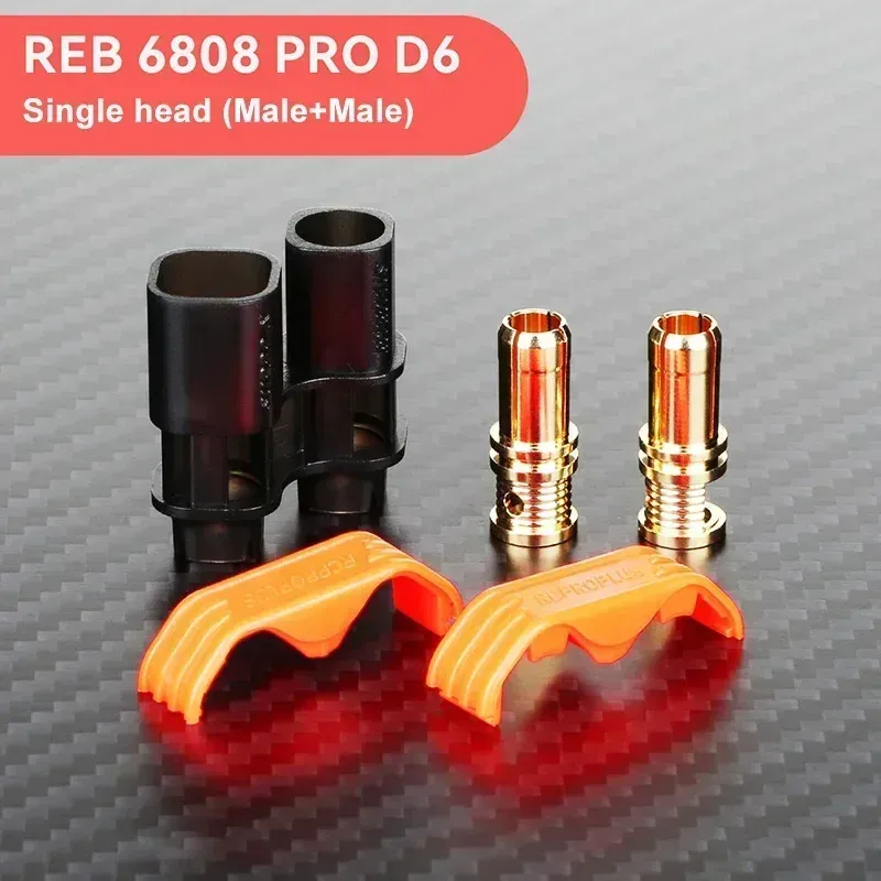 

Позолоченный разъем REB 6808 PRO D6, 6 мм, гнездовой разъем для литиевой батареи электромобиля, пайка не требуется, гнездо типа «банан»