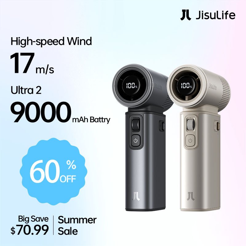 

Ручной вентилятор JISULIFE Ultra 2
