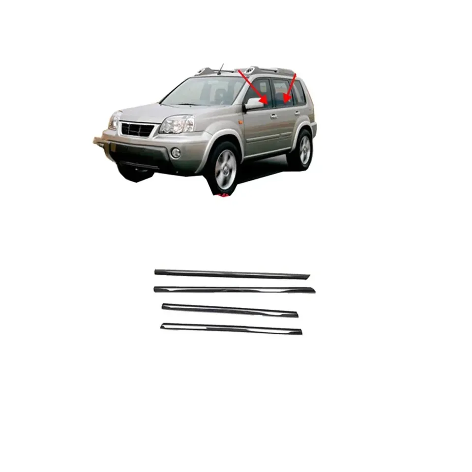 

4 шт. черный T30 наружное оконное стекло резиновое уплотнение для Nissan XTrail T 30 2001-2006 Защитное стекло для X-Trail 80821-8H300