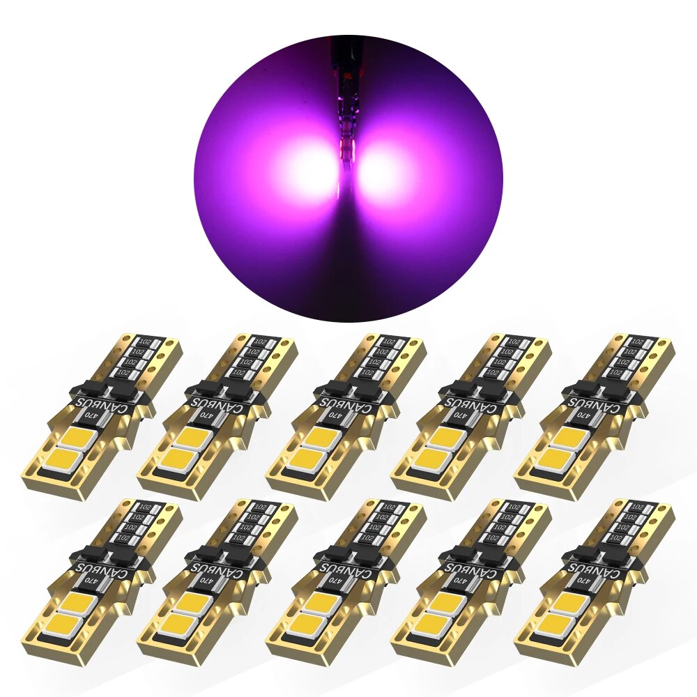 

10 шт. W5W LED T10 светодиодные лампы Canbus для BMW автомобильные парковочные купольные фонари внутренние карты купольные фонари 12 В 6500 К теплый белый ледяной синий фиолетовый