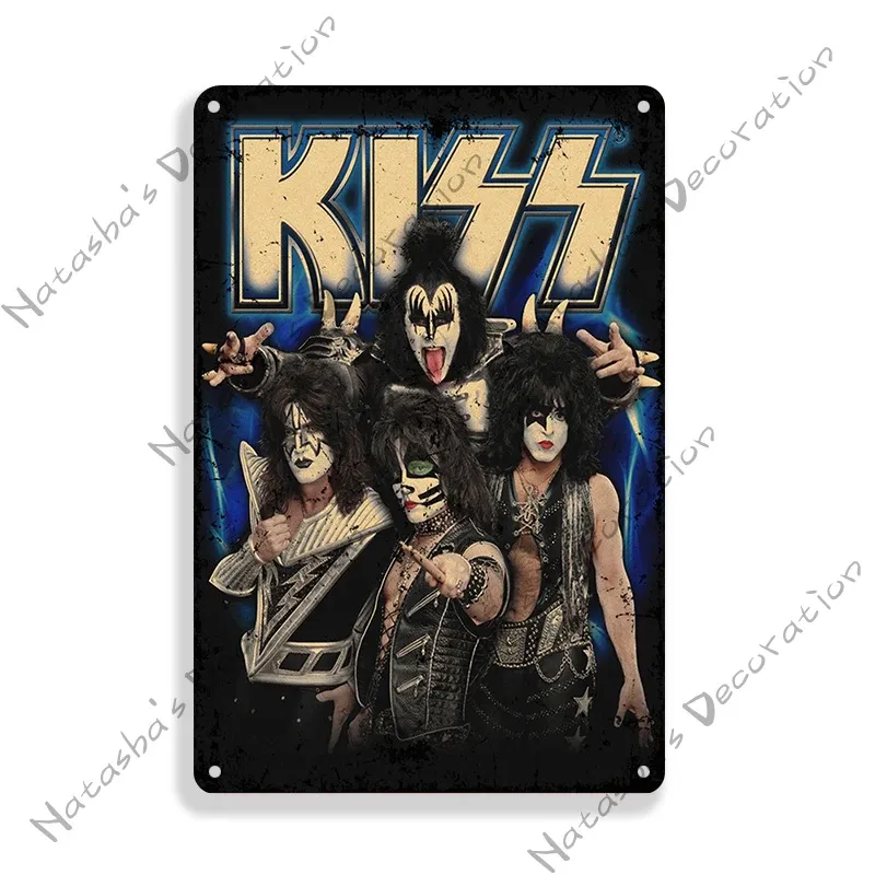 

Металлическая табличка Kiss Band