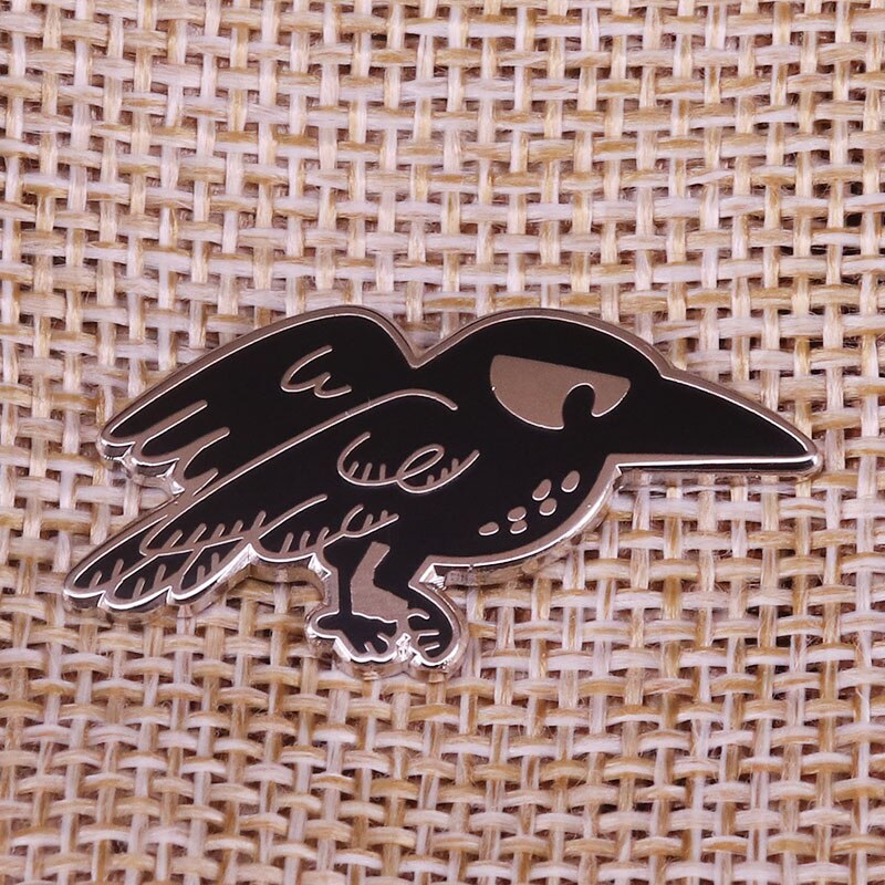 

crow Horror Bird Raven Goth pin Witchcraft Black Animal Волшебные подарки для куртки Джинсовая рубашка Nevermore Raven Wax Seal