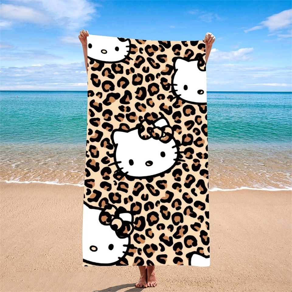 

MINISO Полотенце Hello Kitty с леопардовым принтом
