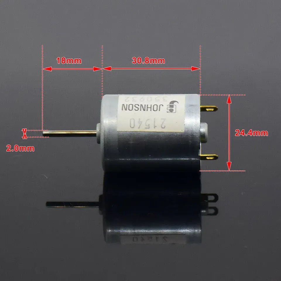 

JOHNSON RF-370CA-12560 бесшумный двигатель DC12V ~ 24V 7250 об/мин длинный вал для дверного замка/окна автомобиля