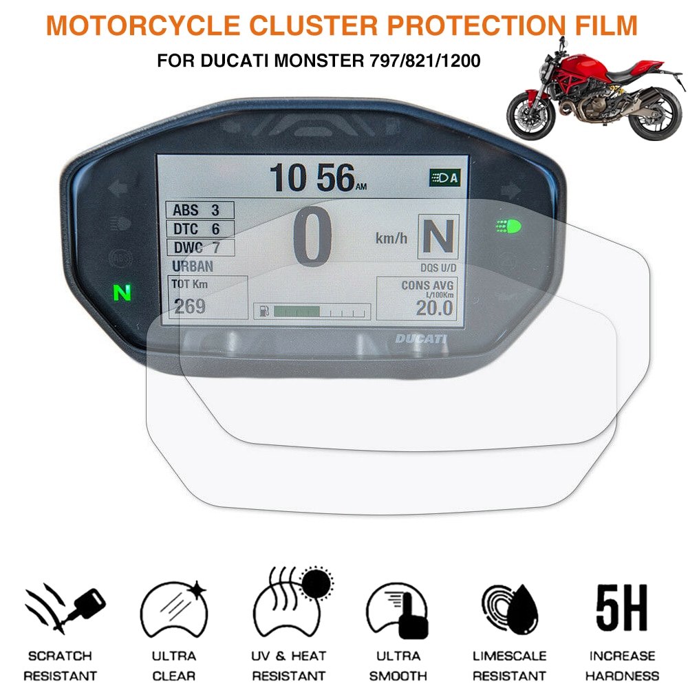 

Защитная пленка для мотоцикла, защитная пленка для экрана для DUCATI Monster 797 821 1200 1200R 937