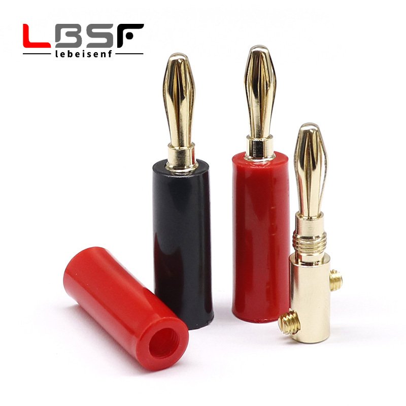 

4 шт./2 пары золотистые банановые разъёмы Lebeisenf CT005