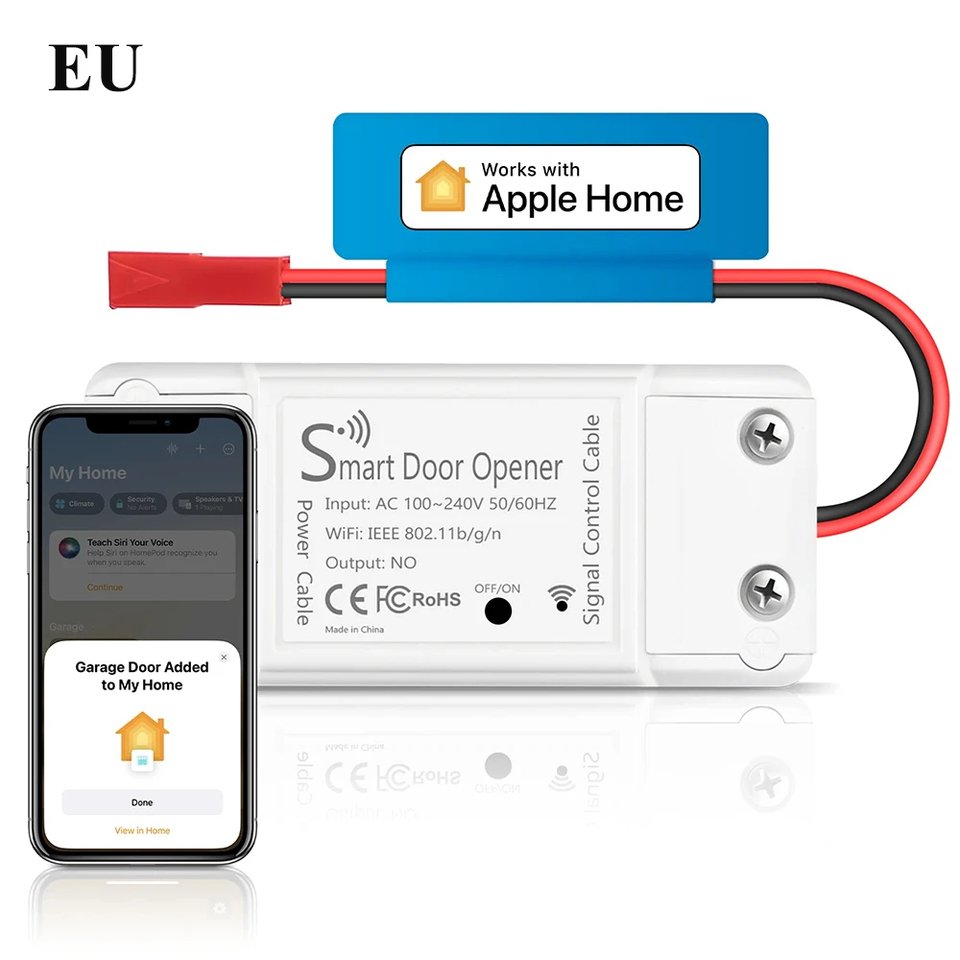

Умный пульт ДУ HomeKit, Wi-Fi устройство для открывания Гаражных дверей, голосовое управление, Alexa Google Home