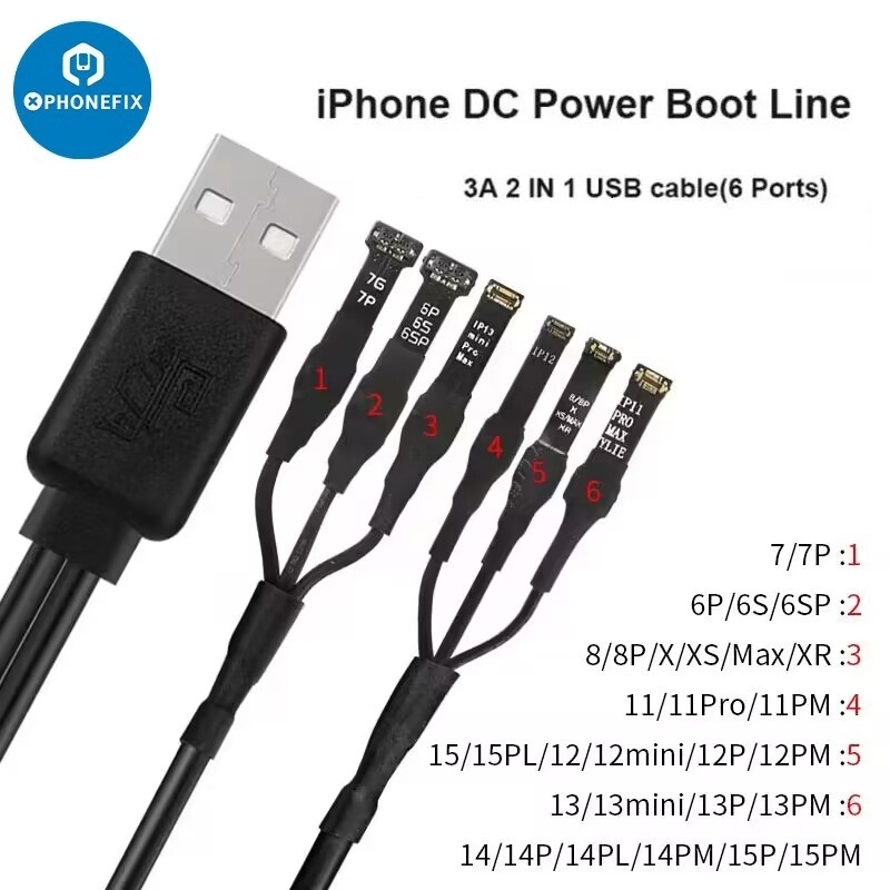 

PHONEFIX Кабель питания WYLIE WL-638 Pro для ремонта iPhone