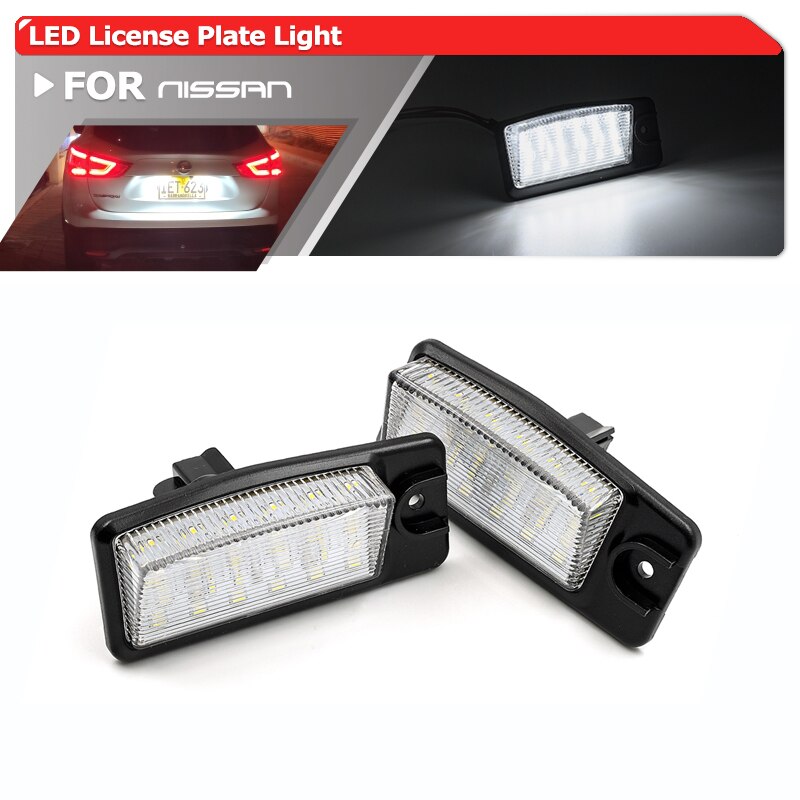 

2x SMD светодиодсветильник ка номерного знака в сборе для Nissan Altima Rogue T32 X-Trail Pathfinder Murano Infiniti EX FX QX 26510-8991D 26510