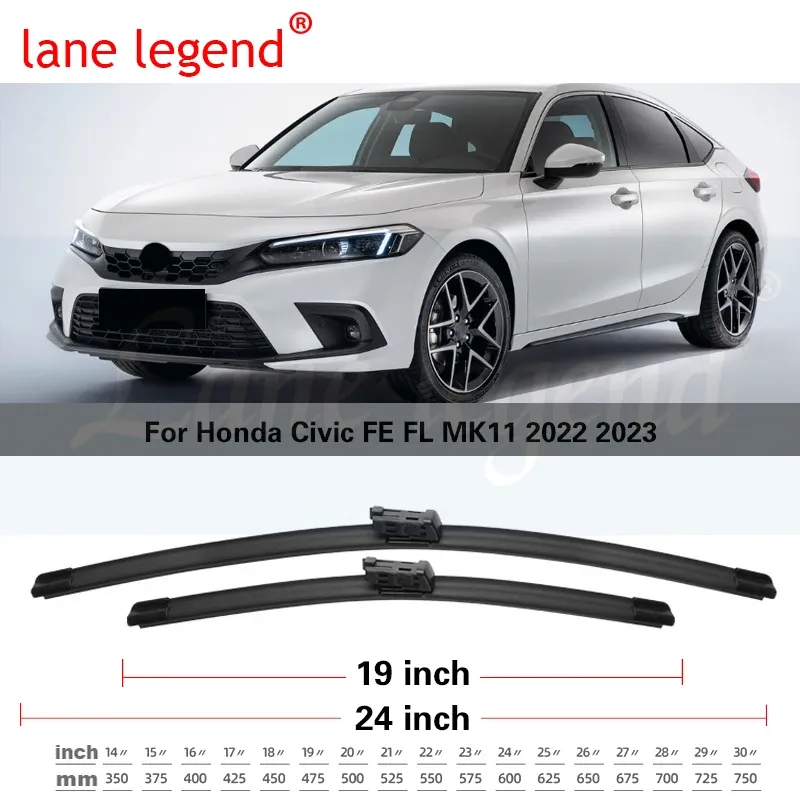 

2 шт., резиновые щетки стеклоочистителя для Honda Civic FE FL MK11 2022 2023